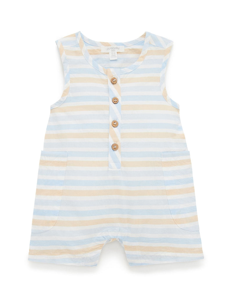 Purebaby Sand & Sky Organic Cotton Romper