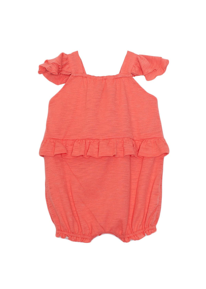 Isobella & Chole Coral Knit Romper with Bow