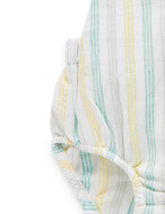 Purebaby Striped Organic Cotton Romper