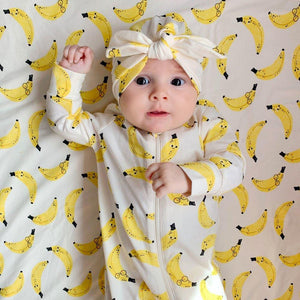 The Bonnie Mob Unisex Banana Organic Cotton Footed One Piece