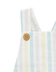 Purebaby Striped Organic Cotton Romper