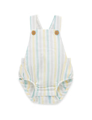 Purebaby Striped Organic Cotton Romper