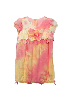 Isobella & Chole Pink and Yellow Tie Dye Romper