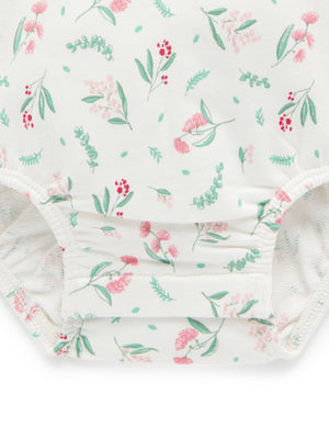 Purebaby Gumnut Blossom Organic Cotton Romper