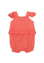 Isobella & Chole Coral Knit Romper with Bow