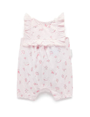 Purebaby Ruffle Bib Organic Cotton Romper