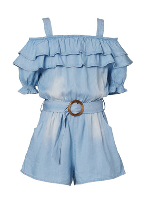 Hannah Banana Chambray Romper