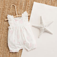 Purebaby Broderie Organic Cotton Romper