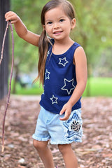 Baby Sara Tank Top with Rhinestone Star Detail