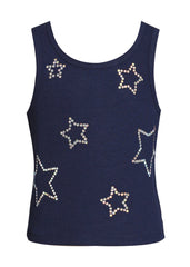 Baby Sara Tank Top with Rhinestone Star Detail