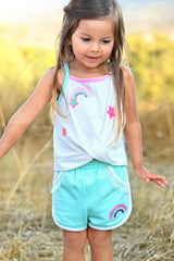 Baby Sara Shorts with Rainbow Patched Detail