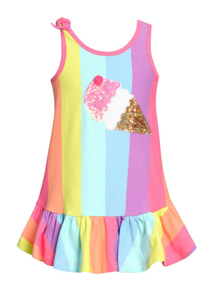 Baby Sara Rainbow Stripe Dress