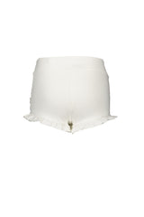 Le Chic Off White Jersey Shorts