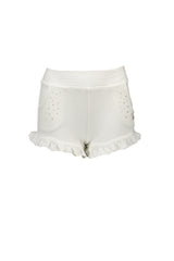 Le Chic Off White Jersey Shorts