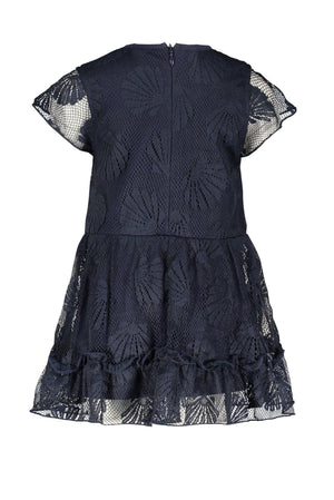 Le Chic Blue Navy Seashell Lace Dress