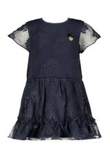 Le Chic Blue Navy Seashell Lace Dress