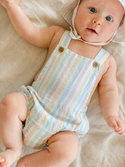 Purebaby Striped Organic Cotton Romper