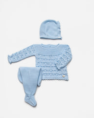 Juliana  Baby Boy Blue Knit Set