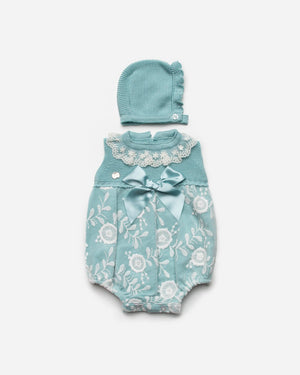 Juliana Aqua Green Romper freeshipping - Magnolia Sweet Kids