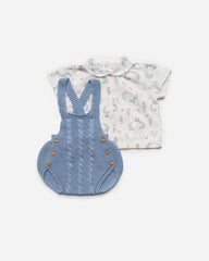 Juliana Blue Romper with elephant shirt