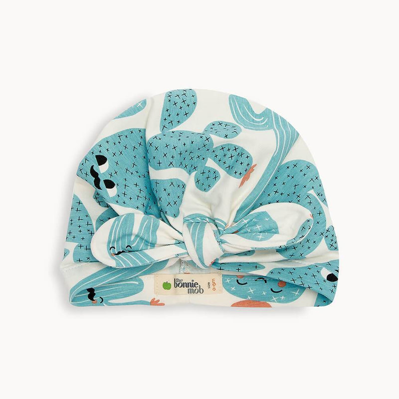 The Bonnie Mob Organic Cotton Plunge Cactus Turban