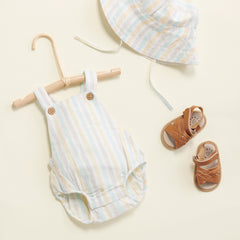 Purebaby Striped Organic Cotton Romper