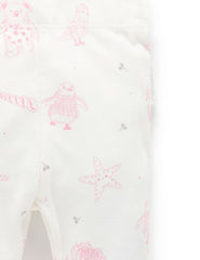 Purebaby White and Pink 3 Piece Organic Set