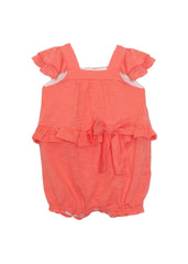 Isobella & Chole Coral Knit Romper with Bow