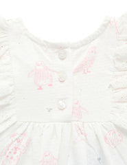 Purebaby Broderie Organic Cotton Romper