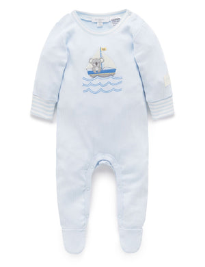 Purebaby Tiny Sailor Organic Cotton One Piece