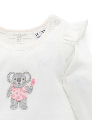 Purebaby Koala Organic Cotton Bodysuit