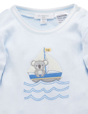 Purebaby Tiny Sailor Organic Cotton One Piece